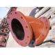 Red epoxy  coating Ductile iron fittings Double Socket Bend Double flange bend Class PN10 PN16 PN25