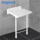 Eldly Waterproof Folding Shower Seat With Legs Max Load 130kg White Color