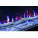 72 1830mm home Classic multi-sided white electric fireplace 3-sided view crystal inset heater