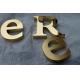 CNC laser cut brass color stainless steel backlit custom letters