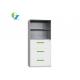 White Silm Edge Office Shelves And Cabinets , Metal Storage Cabinet