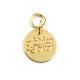 User-Friendly Round Metal Tag for Handbags Nickel-Free Gold Plated Custom Engraved