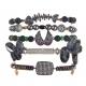 Handmade Black Gallstone Beads Bracelets Set With Gold Plated Zircon Pendant