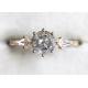 0.8ct Lab Grown Diamond Engagement Rings , 9k Gold Wedding Ring ODM OEM