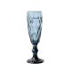 Champagne 150ml Long Stem Wine Glasses Vintage Embossed Glass Goblets