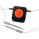 6 Probe Port BBQ Meat Thermometer / Black Bluetooth Remote Cooking Thermometer