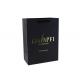 Offset Printed Paper Bags Handmade Black Custom With Golden Hot Stamping
