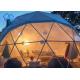 White Green Glamping Hotel Tent , Geodesic Dome Tents Waterproof