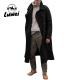 Winter Outerwear Classictrench Breasted Plaid Utility Long Trench Coat Slim Fit Single Long Breasted Men Jacket