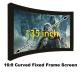 Best Supplier 135 Inch Curved Fixed Frame 3D Projection Screens Good Quality For Projector