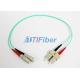 LSZH Fiber Optic Patch Cord Aqua OM4 2.0mm Cable High Retrun Loss