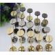 Novelty DIY hardware accessories light gold dumbbell barbell one word shape round flat metal rivets studs for handbags