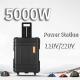 15A Max AC Output Current Portable Solar Power Station 5000W for Home and Camping