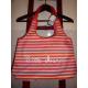shopping LITTLE MARCEL rayé orange - Jaunty orange striped tote bag, NEW!