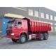Red 16 Tons Large Dump Truck , Heavy Load Truck 6x4 Dump Truck