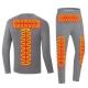 Long Sleeve T Shirts Heated Thermal Underwear Wireless Remote Control Battery Powered