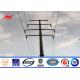 69kv Round Tapered Steel Utility Pole / Electric Light Pole For Electrical Transmission
