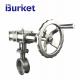 6in stainless steel pneumatic actuator manual Flow adjust Metal seal wafer  butterfly valve for dyeing machine