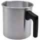 Aluminum Wax Melting Pitcher Silver Color Candle Melting pot in 1200ml with Non-drip Design and Heat-Resistant Handle