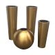 Square rectangular oval shape stainless steel decorative planters flower pots