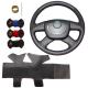 Custom Black Suede Steering Wheel Cover for Skoda Octavia Superb Fabia Yeti 2009-2013