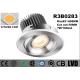 Round Silver Recessed LED Downlight 7W Tiltable 30 Deg Aluminum For Hotel Lighting