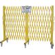 Yellow Folding Barrier Gate Accordion Safety Barriers Max Opening 20’ X 52 ½”