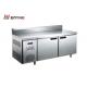 0.4L Industrial Catering Fridge Stiainless Steel Under Counter With Backsplash