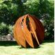 Garden Rustic Sphere Design Corten Steel Large Outdoor Sculpture For Landscape
