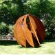 Garden Rustic Sphere Design Corten Steel Large Outdoor Sculpture For Landscape