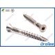 316 Stainless Double Thread Composite Deck Screw, Torx Trim Head with 4 Nibs