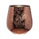 Copper Stainless Steel Stemless Wine Glass Egg Shape Etched with Fairy and Castle Style