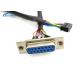 Black VGA Extension Cable , PVC Insulation 9Pin Female To Dupont VGA Monitor