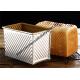 Large Capacity Bread Making Molds , Gold Loaf Bread Box With Cover