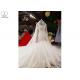Off White Wedding Ladies Bridal Gown Custom Beading Lace Long Fishtail Bandage