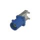 Low Profile FAKRA Connector C Coding Blue Color 90 Degree Plug For PCB Mount