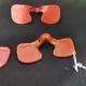 Lightweight Red Round Poultry Glasses Anti Pecking Eye Mask For Adult Chickens