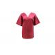 155 GSM Polyester 65% / Cotton 35% 155 GSM Hospital Frosted Dark Red Standard Summer Medical Uniform