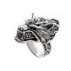 Vintage Sterling Silver Wolf Caput Thailand 925 Silver Ring (R6030803)