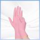 Disposable Pink Nitrile Lab Safety Gloves 100pcs/ Box Recyclable