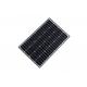 40 Watt Mono Black Solar PV Panels High Transmittance Low Iron Tempered Glass Cover