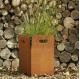 Natural Rusty Color Smart Corten Steel Flower Planters Pot With Drain Holes