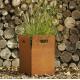 Natural Rusty Color Smart Corten Steel Flower Planters Pot With Drain Holes