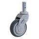 TPR Wheel 135kg Capacity 4 Swivel Stem Caster K5704-736 for Grey Color Application