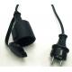 European 3pin black extension power cord  0.5m-10m copper power extension cable