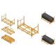 High Quality Steel Collapsible Stacking Rack for Warehouse Used