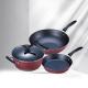 6 Pieces Red Cast Iron Cookware Set Nonstick Soup Pots For Kitchen