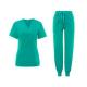Custom Logo Hospital Scrub Suit Solid Color Unisex Short Sleeve Chlorine Bleaching Resistant