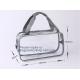 Holiday Cosmetic Bag Flamingo Ice Cream Transparent Makeup Bags With Handle See Through Plastic Makeup Bags, Dress Bags