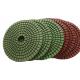 Abrasion Resistant Diamond Resin Polishing Pads Installed On Portable Grinding Machine